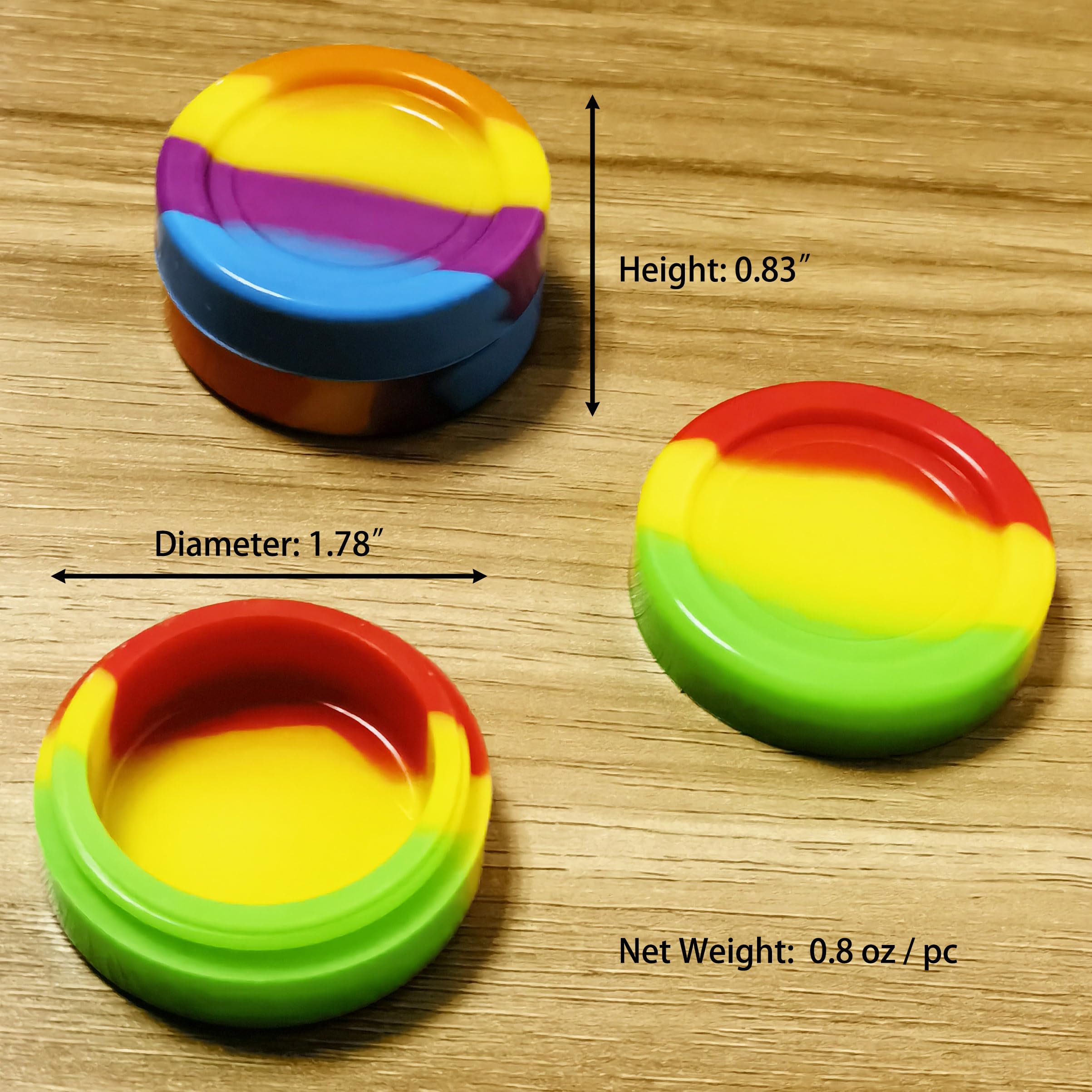 Vegcorn 11ml Silicone Wax Concentrate Containers Non-stick Jars with Round Shape (5)