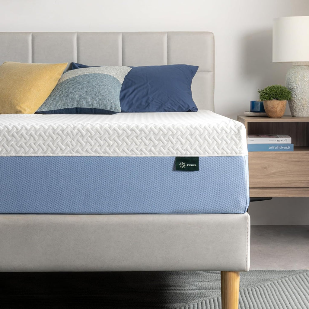 Zinus 12 Inch King Cooling Memory Foam Mattress - Medium Feel, Breathable Layers, Fiberglass Free, Certified Safe