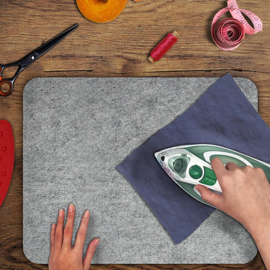 ZOMONETI Wool Pressing Mat - 15" x 12" 100% New Zealand Felted Wool for Quilting & Sewing Supplies
