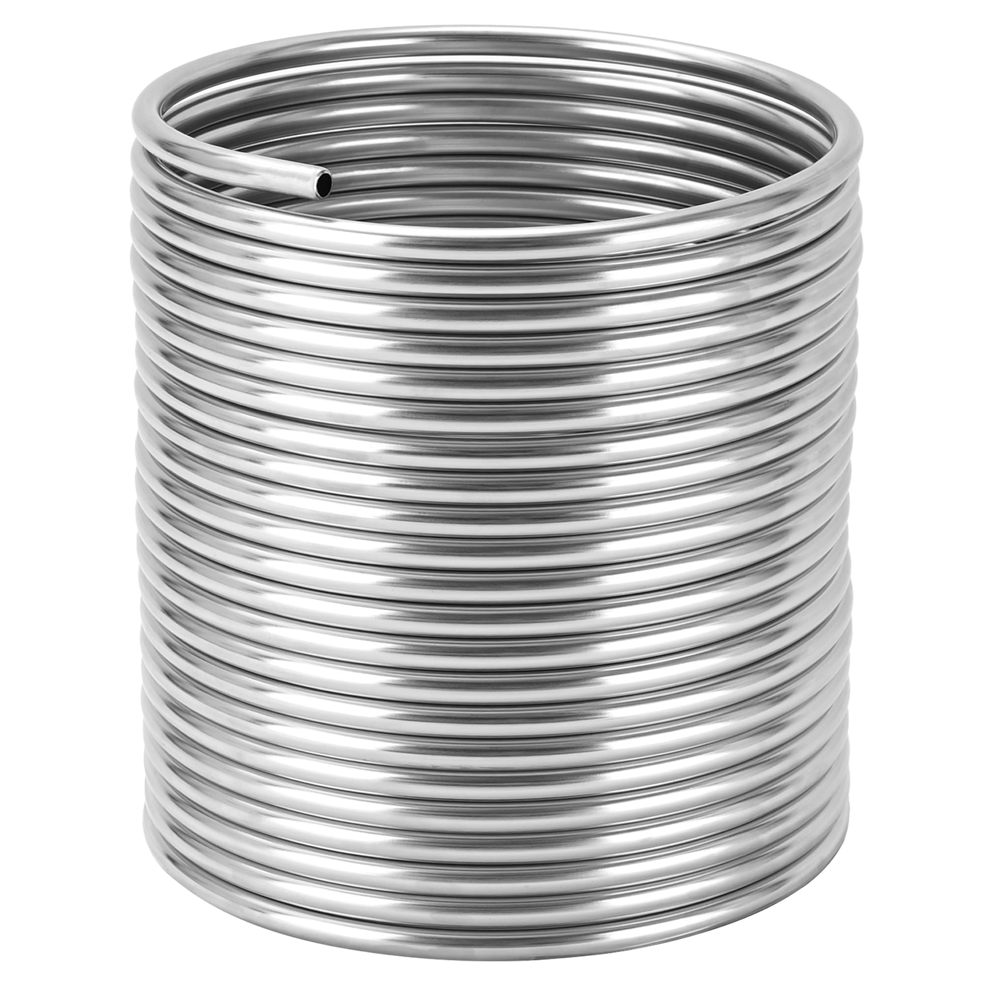 BACOENG 1/2" x 50Ft 304 Wort Chiller, Stainless Steel Tubing Coil for Ice Bath Beer Brewing Tubing Coil, Water Cooler Equipment