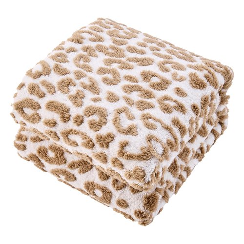 FY FIBER HOUSE Fluffy Blanket Cheetah Print Blanket Twin Blankets for Bed Couch - 60"x80", Brown