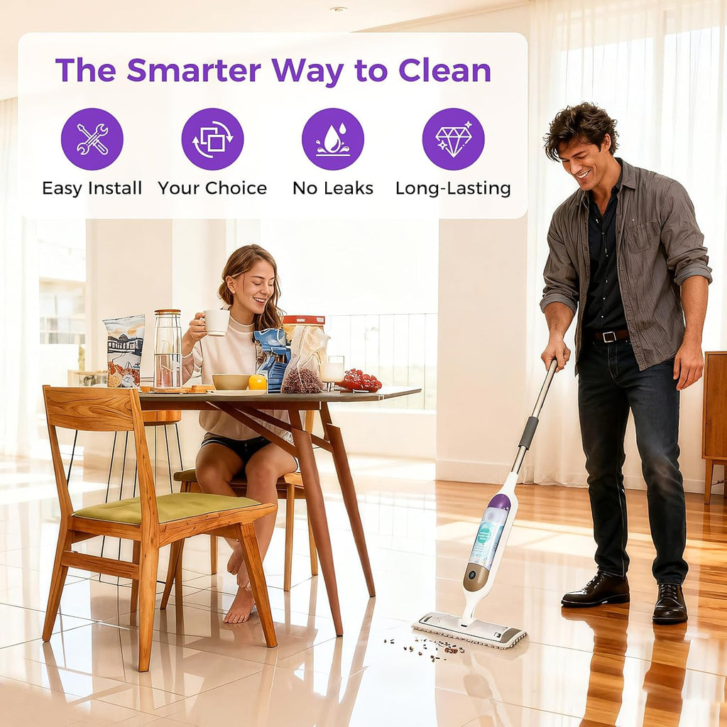 Swiffer® Power Mop™ Refillable Bottle - 24 FL.OZ Leak-Proof HDPE Container with Funnel for Easy Use
