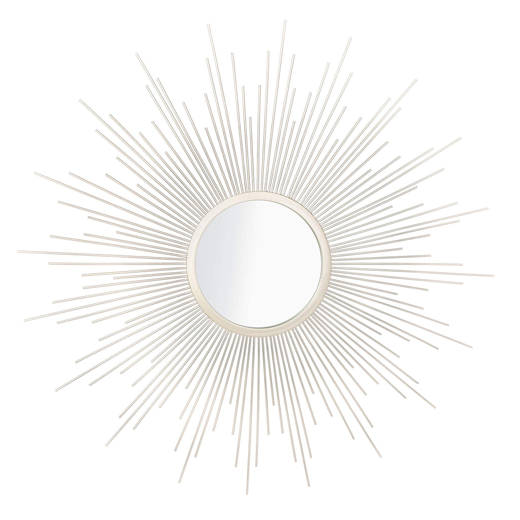 Safavieh Home Collection Alves 30-inch Champagne Sunburst Round Mirror