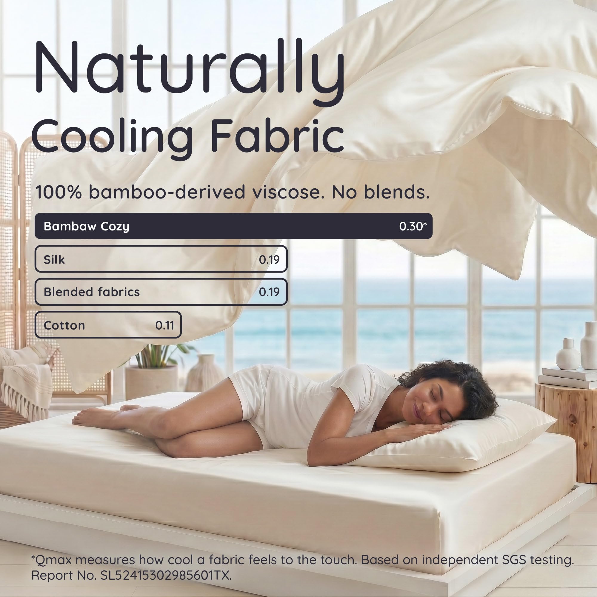 Bambaw 100% Viscose Derived from Bamboo Duvet Cover King Size – 3 Piece Duvet Cover Cooling King Size, Extra Soft & Breathable, Includes 2 King Pillow Shams, No Comforter (Sand)