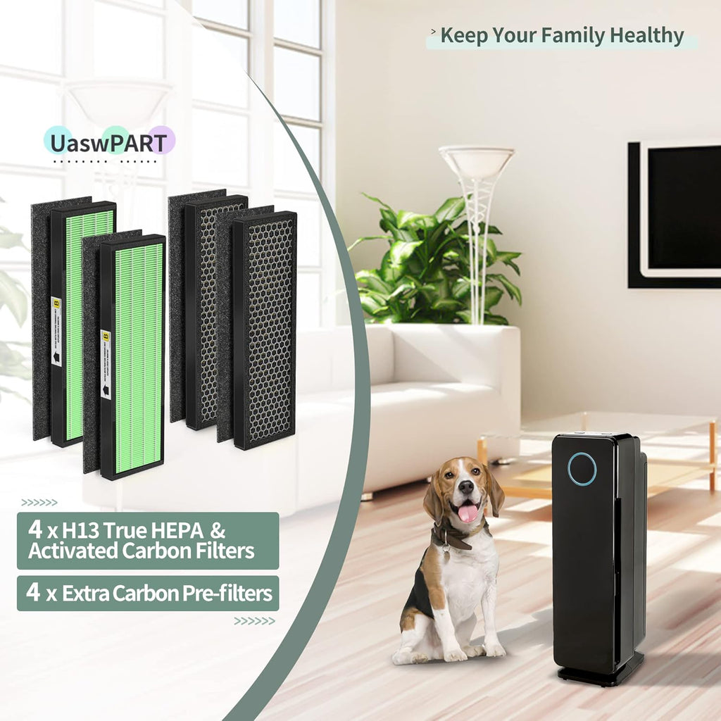 Uaswpart AC4825 HEPA Filter - Compatible Replacement for AC4300, CDAP4500 & More | 4x H13 HEPA + Carbon Filters