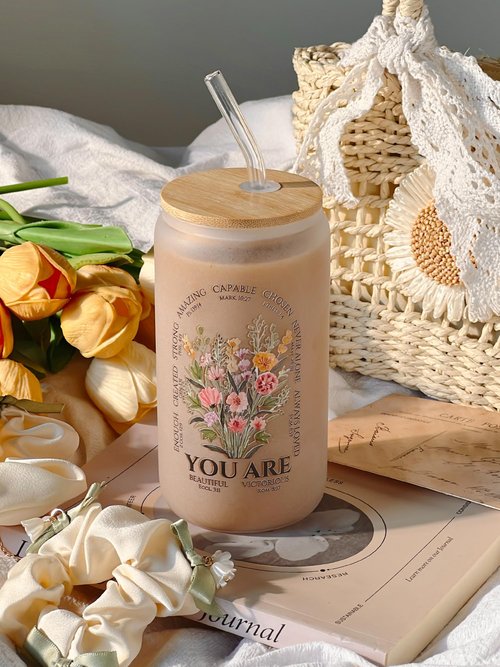 Christian Birthday Gifts for Women, Religious Spiritual Gifts for Women, Catholic Inspirational Baptism Encouraging Thank You Gift for Sisters in Christ Mom Ladies Friends Sister, 16oz Glass Tumbler