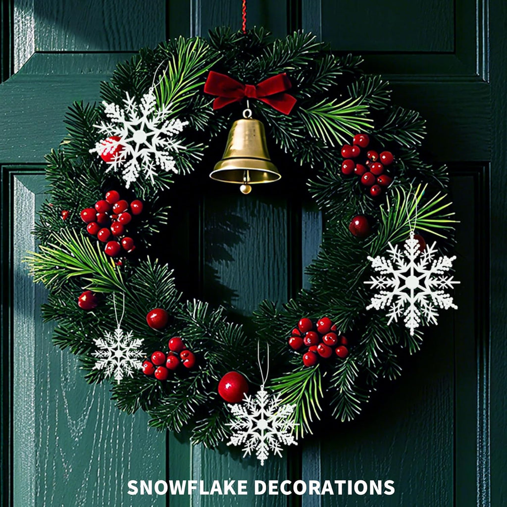 Snowflake Decorations - 24 Pcs Snowflake Ornaments for Christmas Tree | Winter Party DIY Crafts