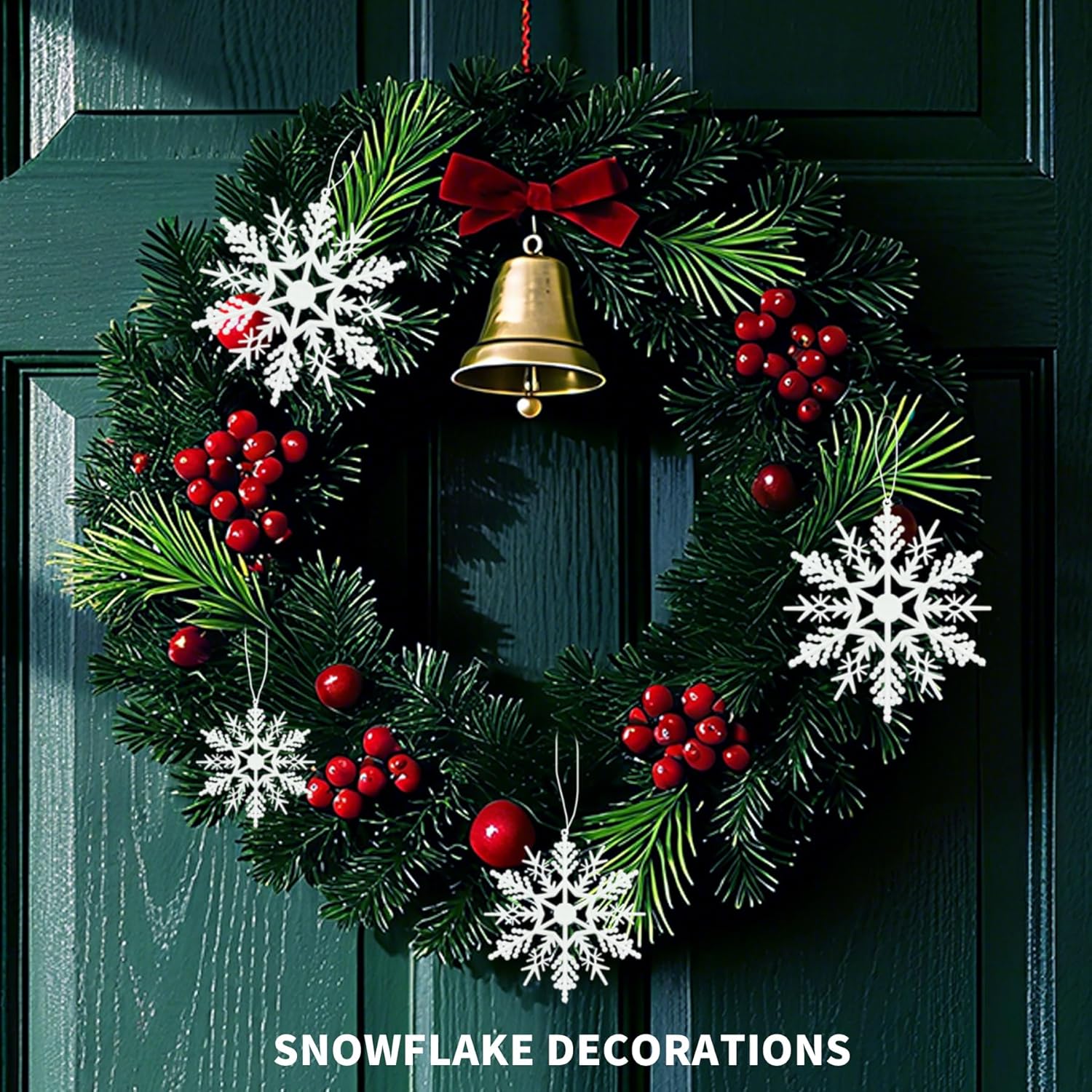 Snowflake Decorations - 24 Pcs Snowflake Ornaments for Christmas Tree | Winter Party DIY Crafts