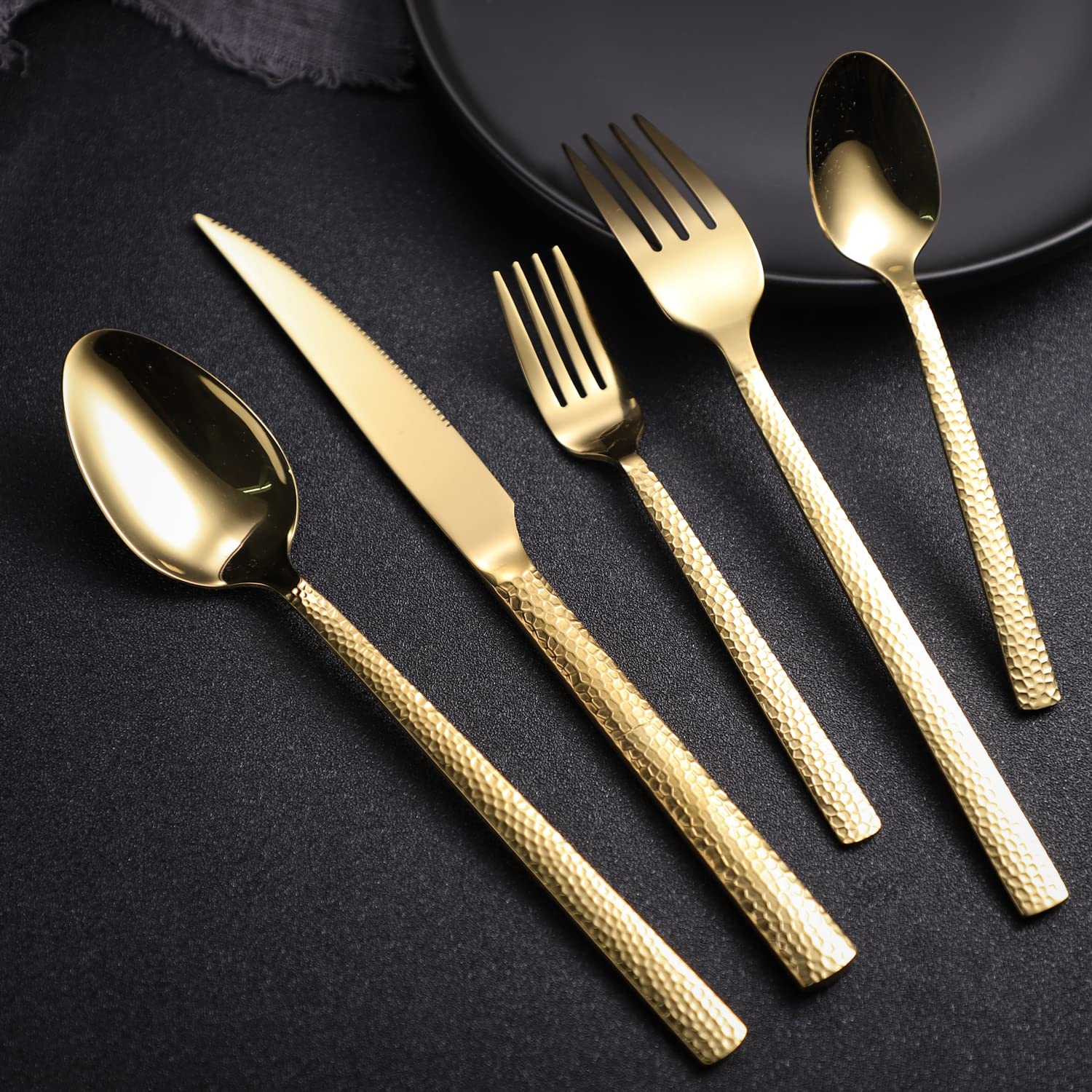 Silverware Set of 40 Stainless Steel Flatware Set for 8 Includes Forks Spoons Knives Kitchen Cutlery Sets for Home Restaurant Hotel