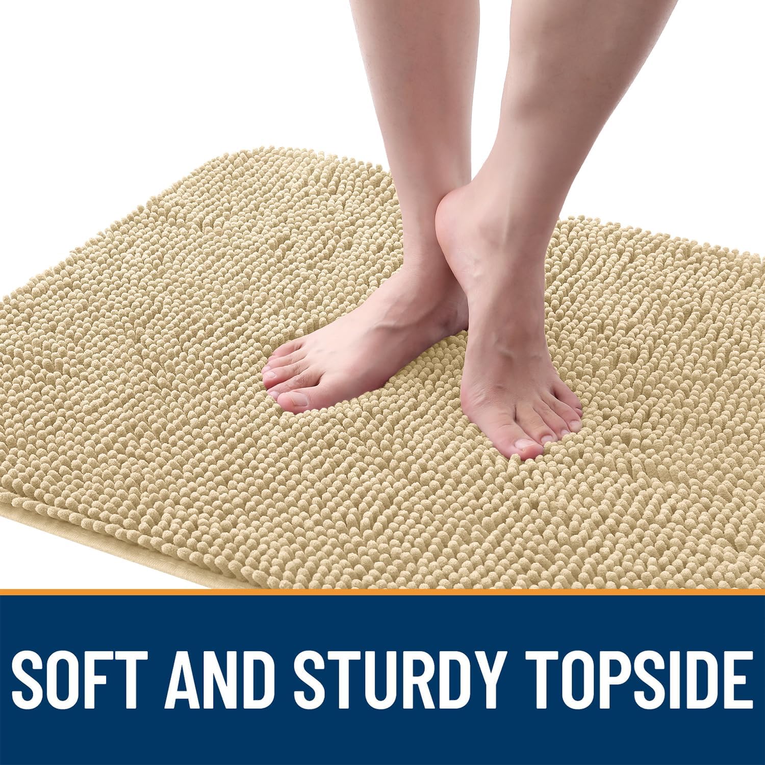 OLANLY Dog Door Mat - Absorbent Non-Slip Chenille Mat for Muddy Paws | 59x35, Quick Dry Indoor Carpet