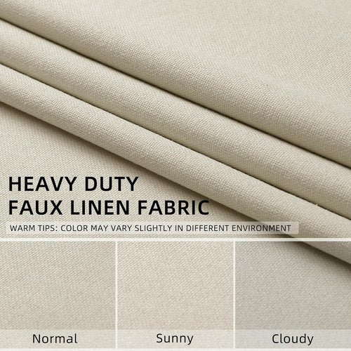 ChrisDowa 100% Blackout Curtains - Birch Solid Thermal Insulated Drapes | 45" Long, 2 Panels for Bedroom & Living Room