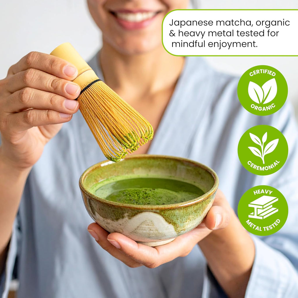 My Matcha Life® Organic Ceremonial Matcha Green Tea Powder - Pure Japanese Matcha, Smooth Flavor, 30 Servings, Vegan & Gluten-Free