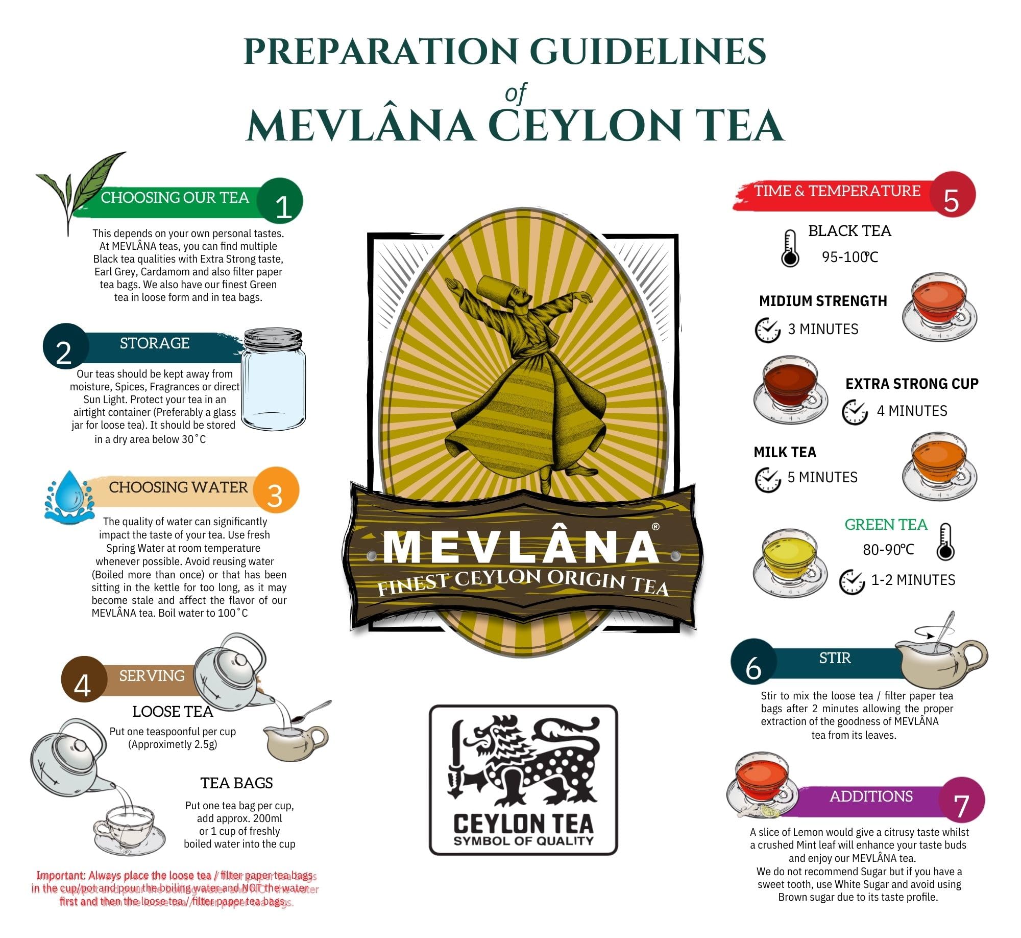 Mevlâna Pure Ceylon Bergamot Black Tea, Light Earl Grey, 2 lb