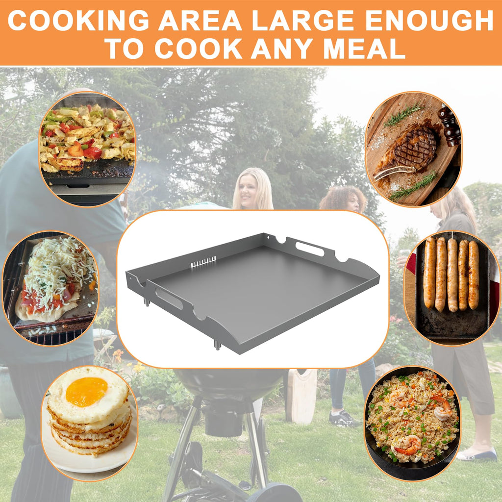 Upgrade Griddle Top Replacement for Blackstone 17" TableTop Griddle w/Rear Grease System, Flat Top Griddle for Blackstone Accessories 1814 1819 Adventure Ready 1832 1971, Heavy-duty Steel Grill Plate