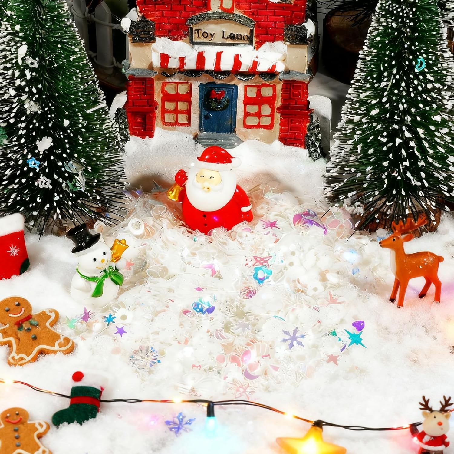Warmtree Artificial Snow Decoration - Sparkling Fake Snow Powder for Christmas | 200g Gift Filler