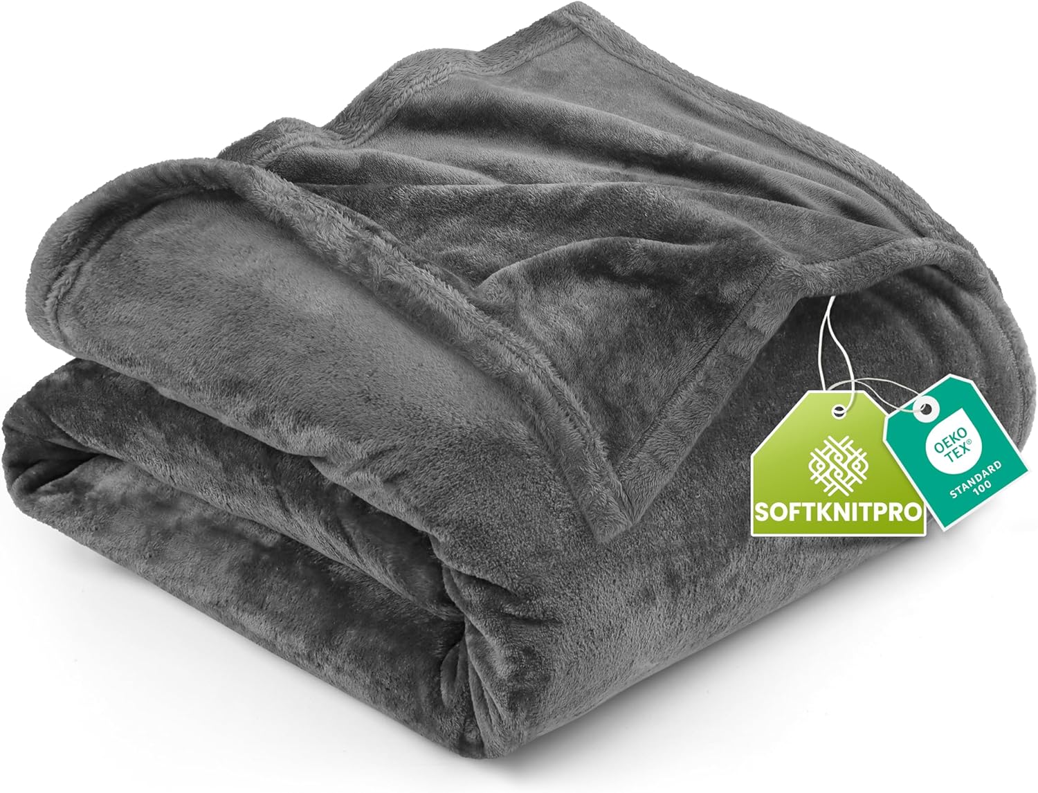 Utopia Bedding Fleece Blanket - Ultra Soft Grey Queen Size (90x90 Inches) | Warm, Lightweight & Cozy All-Season Home Decor Gift
