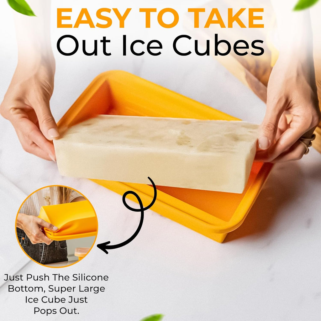 Skiennix Large Silicone Freezer Containers - 6 Cup BPA-Free Food Storage for Soup & Leftovers