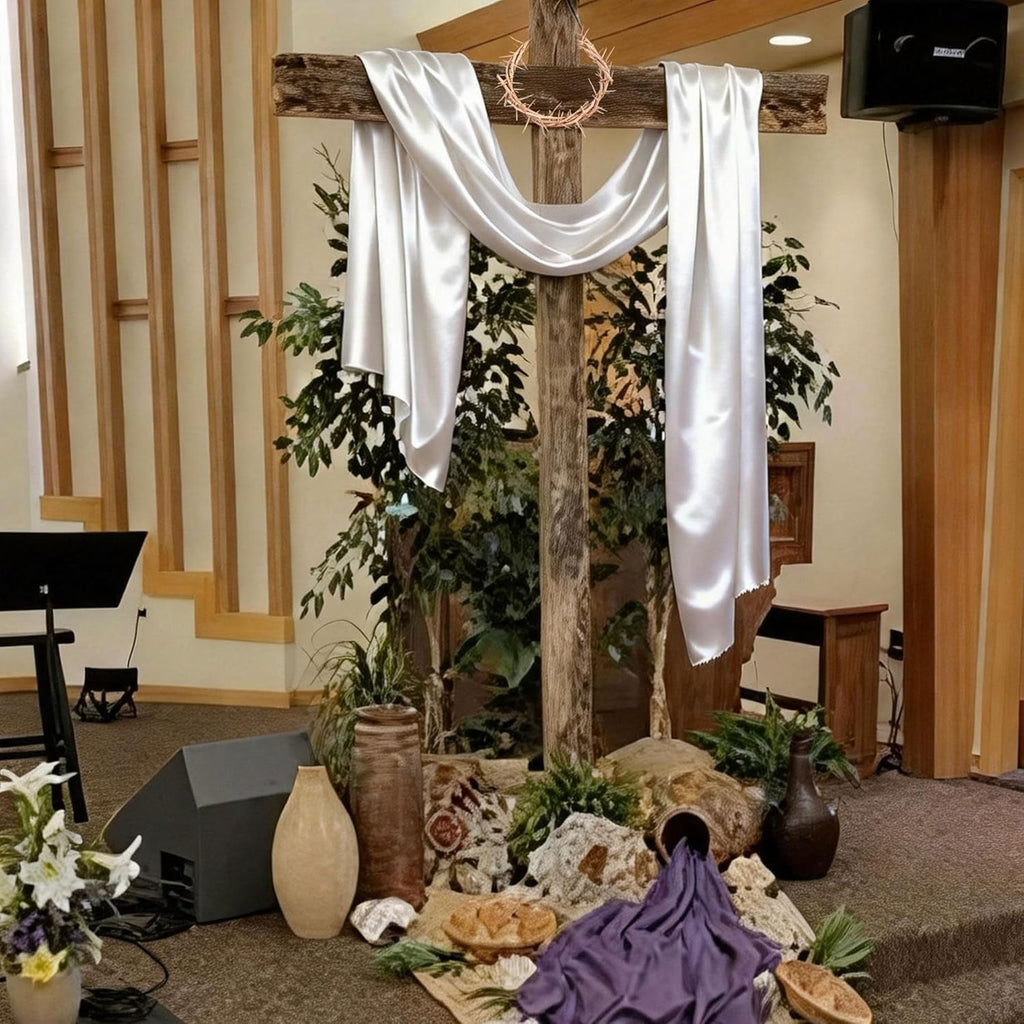 Nature Crown of Thorns - Handmade 67'' Satin Fabric | Perfect for Christian Easter Celebrations