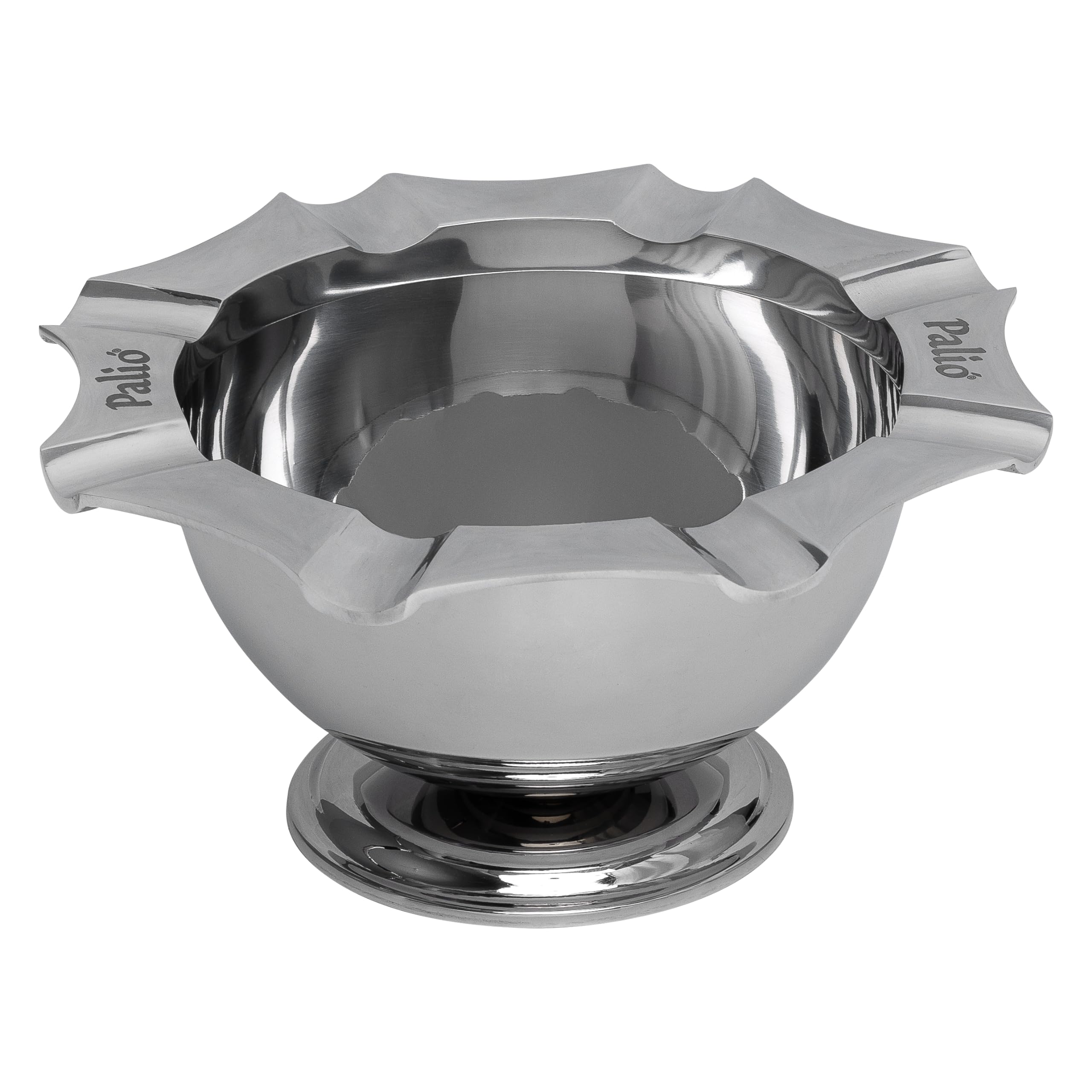 Palió® Tazza ashtray combines functionality with aesthetics, providing a stylish solution for cigar enthusiasts who enjoy sharing their smoking experience with others. (Stainless Steel)