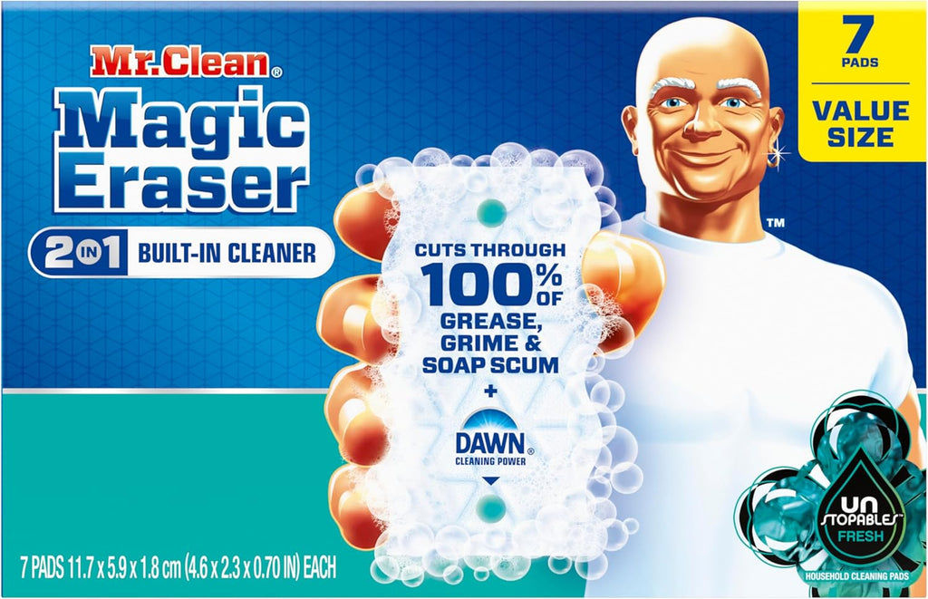 Mr. Clean Magic Eraser - Ultra Foamy All-Purpose Cleaning Sponge, 7 Count | Ideal for Walls, Sneakers, and More