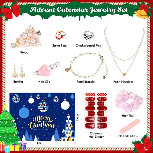 Oisacirg Makeup Advent Calendar 2025, 24 Days Beauty Advent Calendar for Girls Christmas Holiday Countdown Calendar Full Makeup Kit Gift for Teens Girls, Women, Christmas Surprise Gift Box