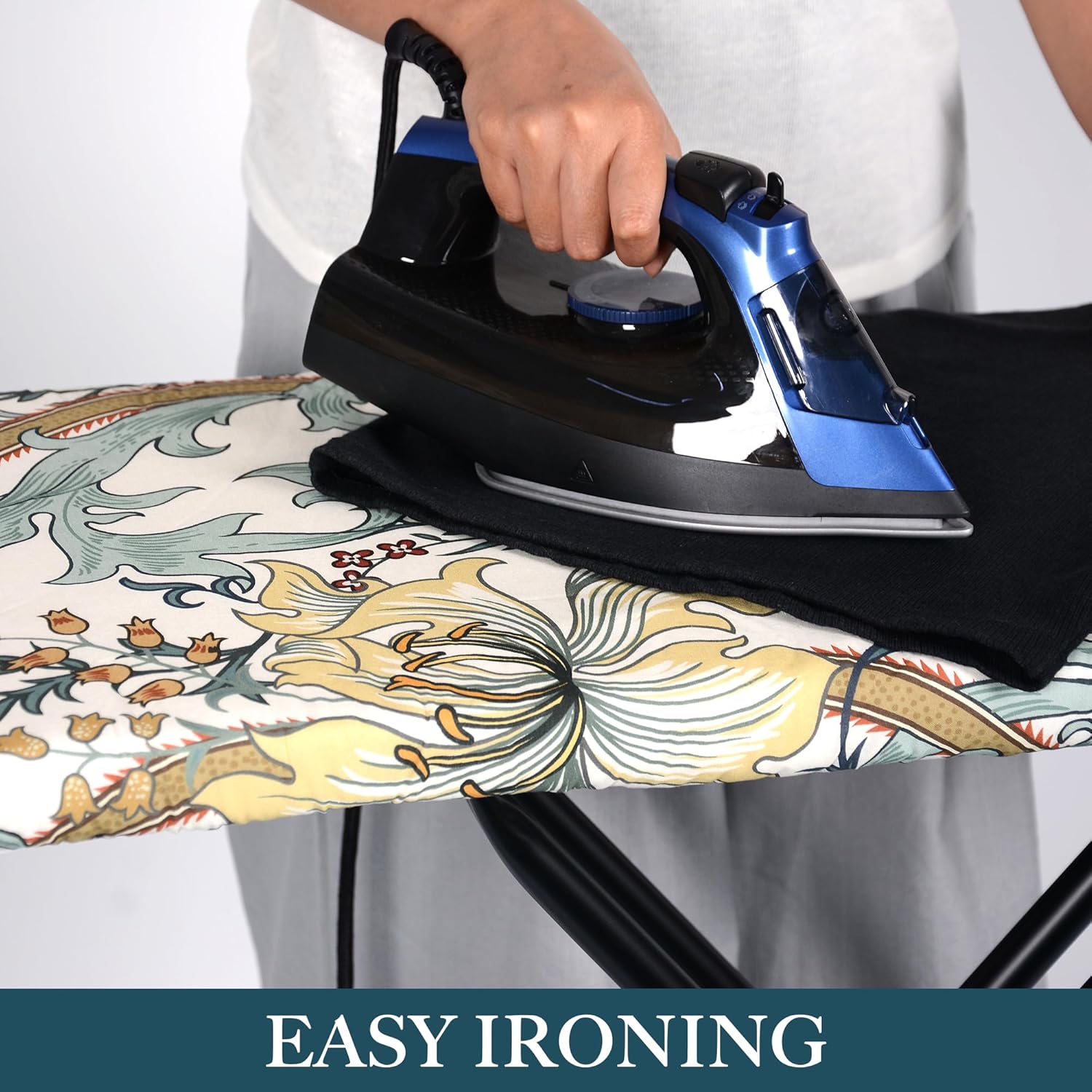 Veiox Ironing Board Cover - Full Size Scorch Resistant Padding | 100% Organic Cotton, Heat-Resistant & Washable