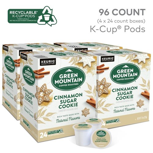 Green Mountain Coffee Roasters K-Cup Pods - Cinnamon Sugar Cookie Light Roast Coffee, 96 Count