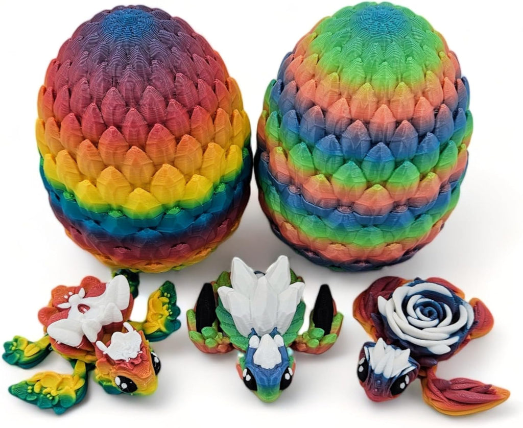 Surprise Turtle Egg Collectible Figurine - Unique Colors for Stress Relief | Includes 3 Rainbow Turtles