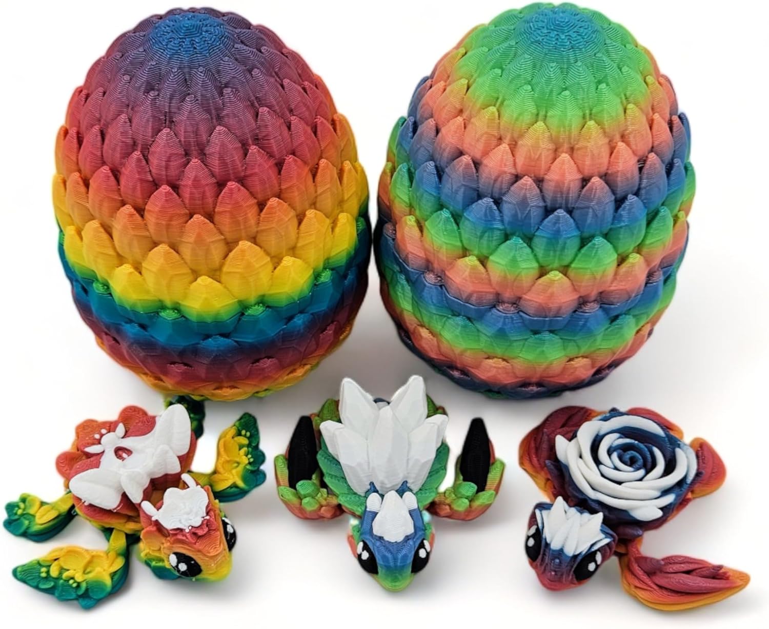 Surprise Turtle Egg Collectible Figurine - Unique Colors for Stress Relief | Includes 3 Rainbow Turtles