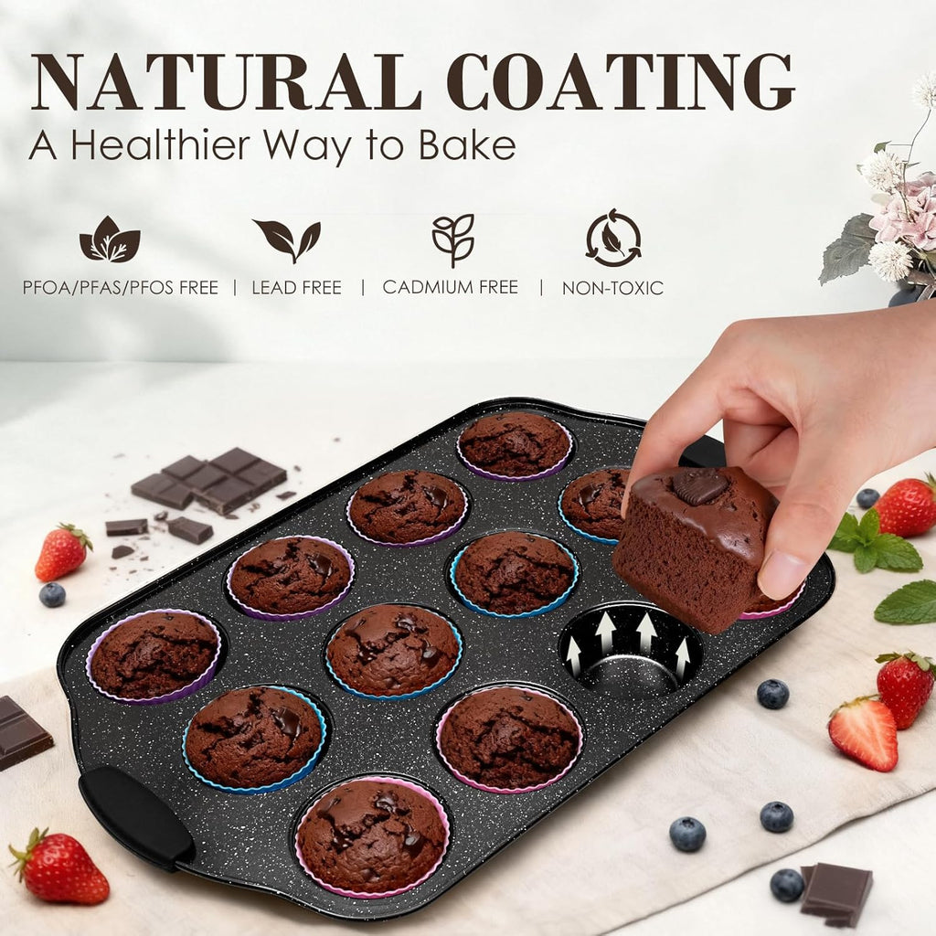 Skiennix Nonstick Baking Pans Set - Versatile Bakeware for Perfect Cooking | 3-Piece Set