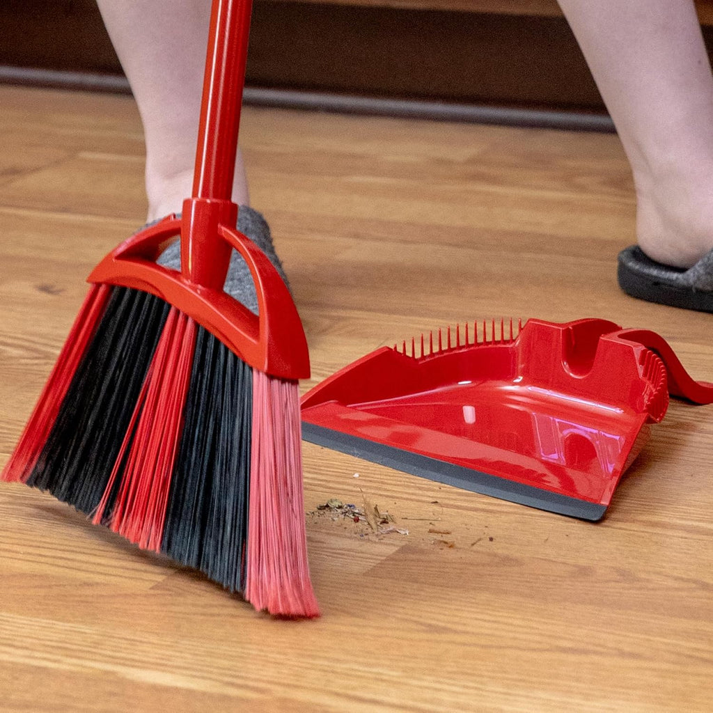 O-Cedar One Sweep Broom - Lightweight Cleaning Tool with Step-On Dustpan | Removes 99% of Dirt