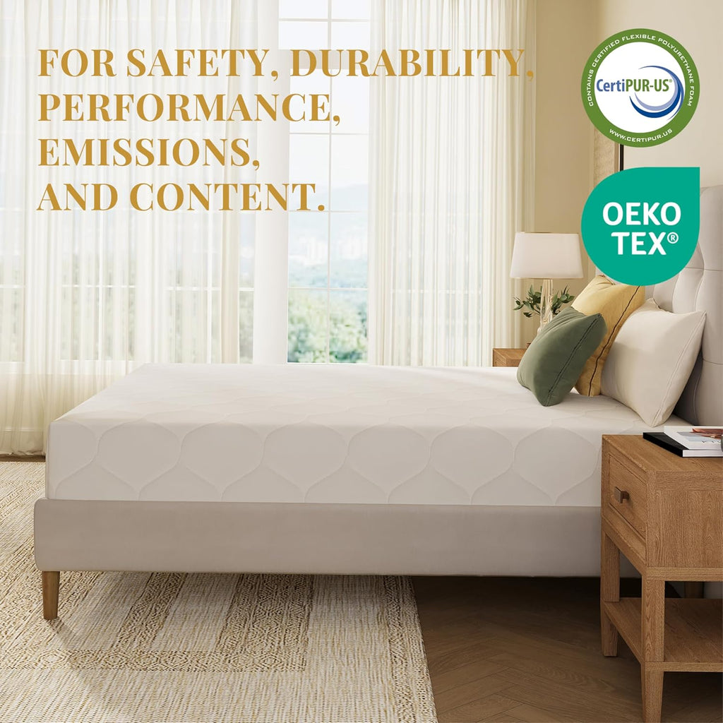 Skiennix 6-Inch Memory Foam Mattress - Medium Firm Support, Pressure Relief, Kids Size, CertiPUR-US Certified