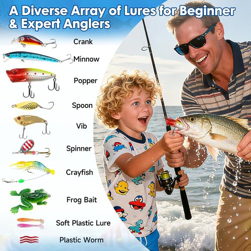 Fishing Advent Calendar 2026 - 24 Days of Fishing Tools & Lures | Perfect Gift for Anglers & Fish Lovers
