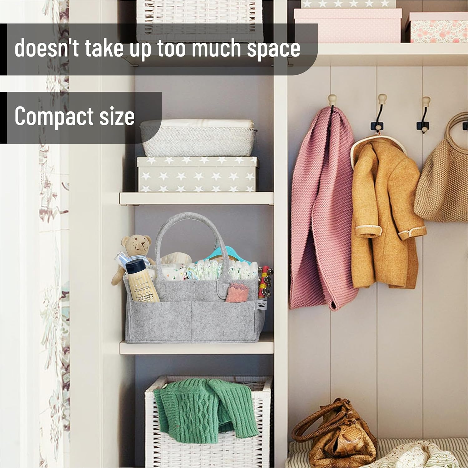 Mr. Pen Baby Diaper Caddy Organizer - Portable Changing Table & Car Storage Solution