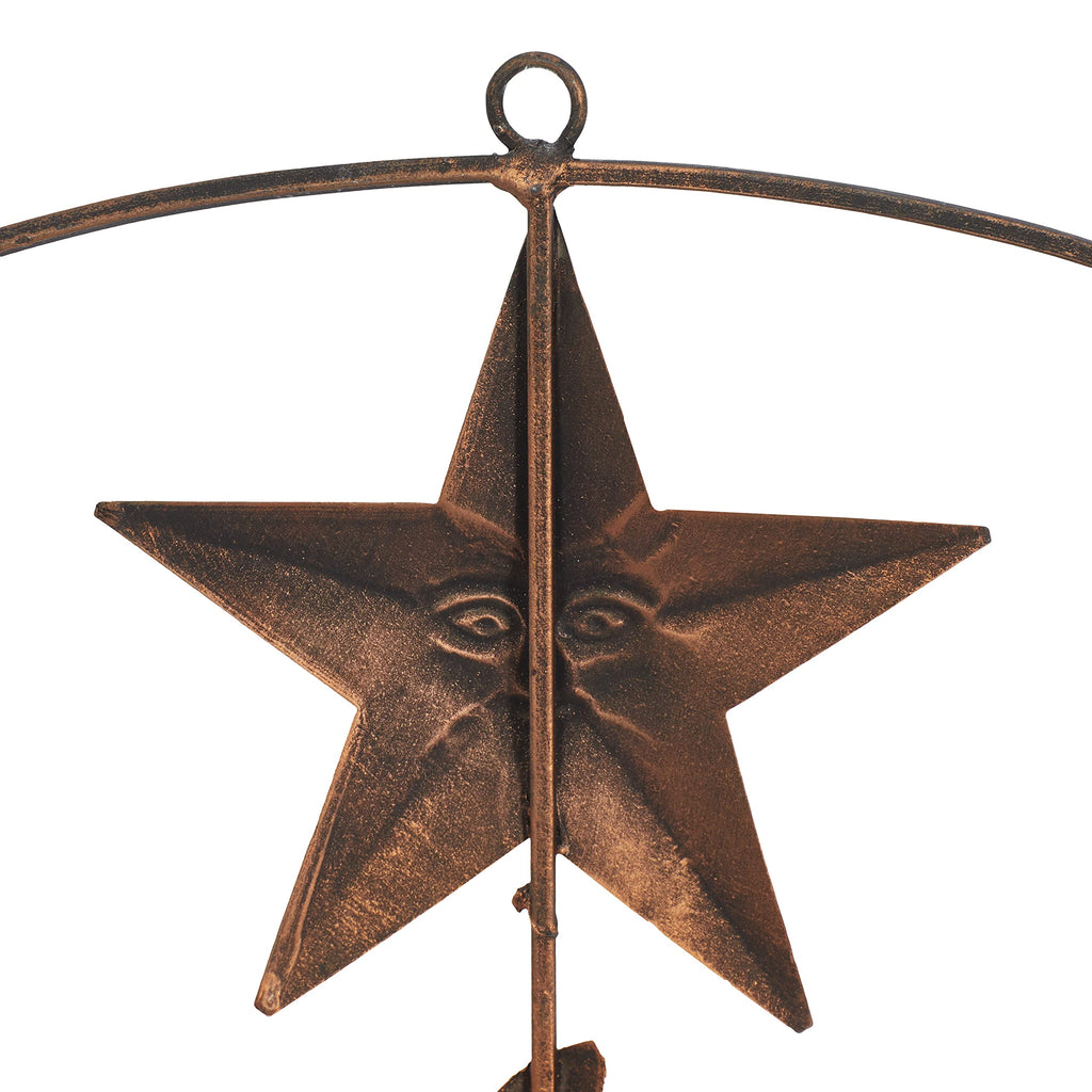 Deco 79 Metal Sun and Moon Home Wall Decor Indoor Outdoor Wall Sculpture with Stars, Wall Art 21" x 1" x 21", Bronze