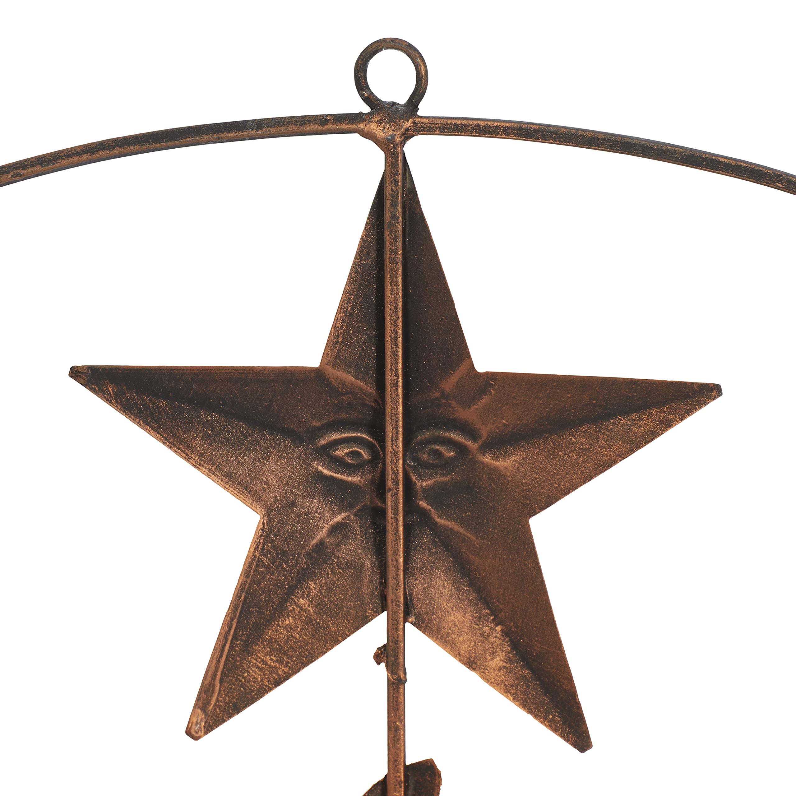 Deco 79 Metal Sun and Moon Home Wall Decor Indoor Outdoor Wall Sculpture with Stars, Wall Art 21" x 1" x 21", Bronze