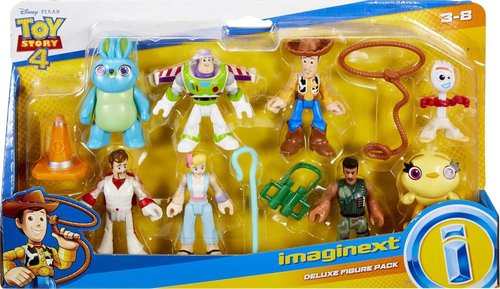 Fisher-Price Imaginext Toy Story Deluxe Figure Set - 11-Piece Buzz Lightyear & Woody for Ages 3+