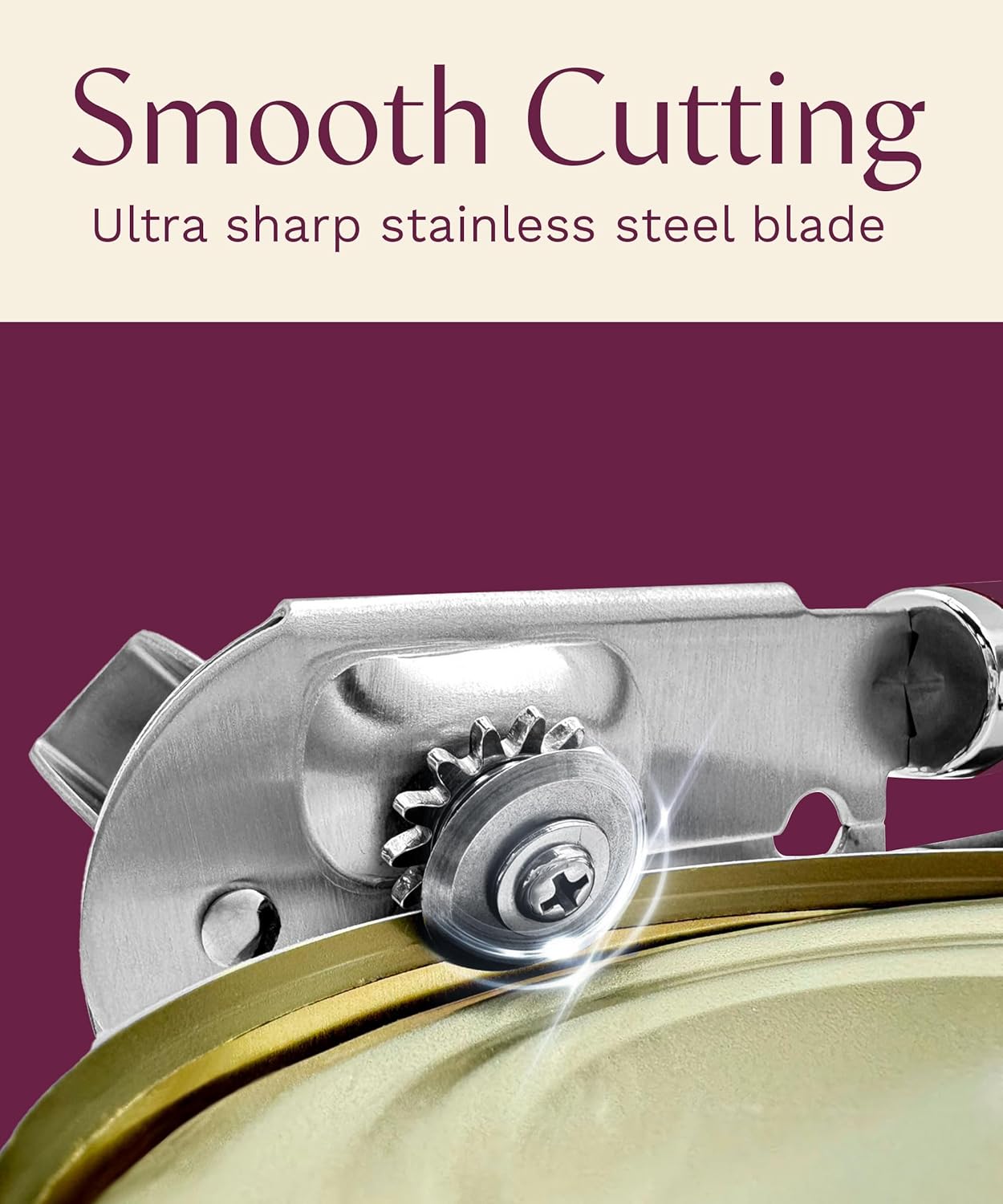 Skiennix Premium Multifunction Magnetic Can Opener - Heavy Duty Stainless Steel with Easy Turn Knob | Mauve