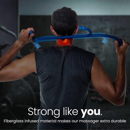 LiBa Back and Neck Massager - Handheld Trigger Point Therapy for Pain Relief | Blue Color Gift for All