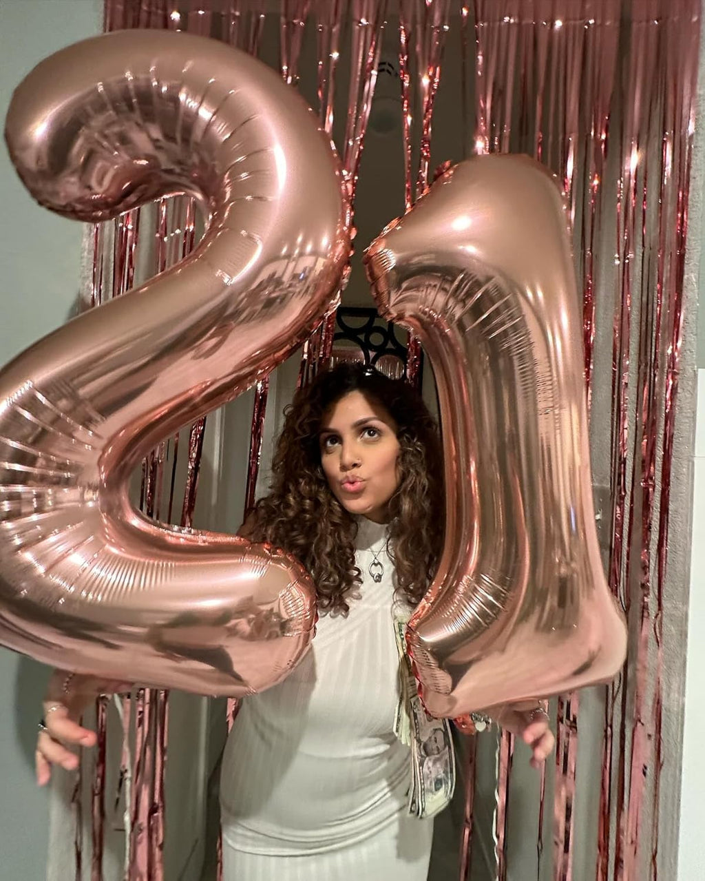 Rose Gold Number 19 Balloon - 40 Inch 19th Birthday Decoration for Men & Women | Elegant Party Supplies
