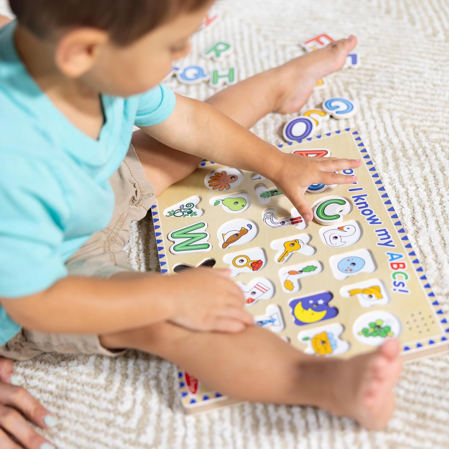 Melissa & Doug Wooden Alphabet Sound Puzzle - Engaging 26-Piece Puzzle with Sound Effects - FSC Certified
