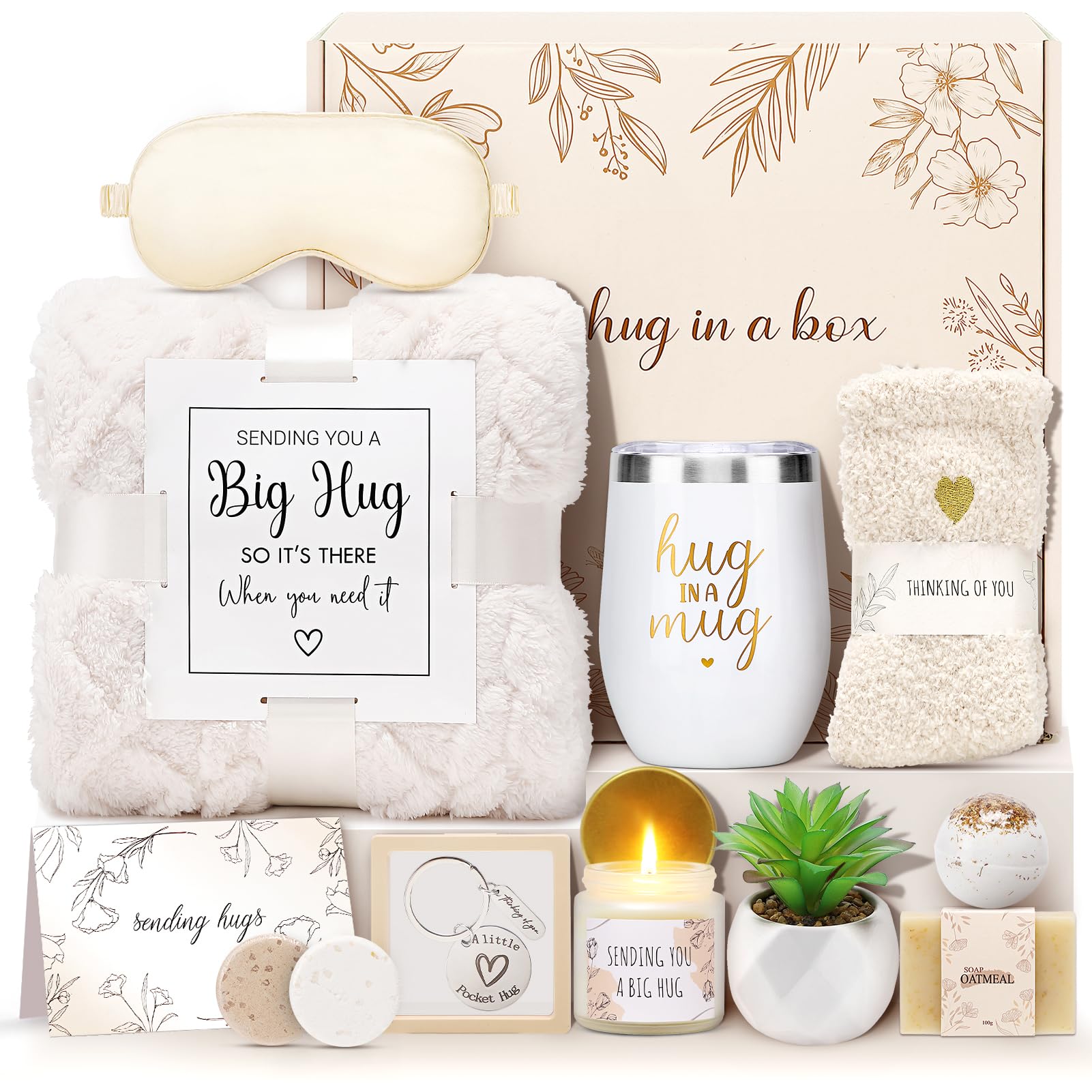 Sympathy Gift Baskets Sympathy Gifts for Loss of Loved One Hug in a Box for Women Bereavement Gifts Ideas Get Well Soon Gift Condolence Basket Miscarriage Thinking of You Care Package for Women