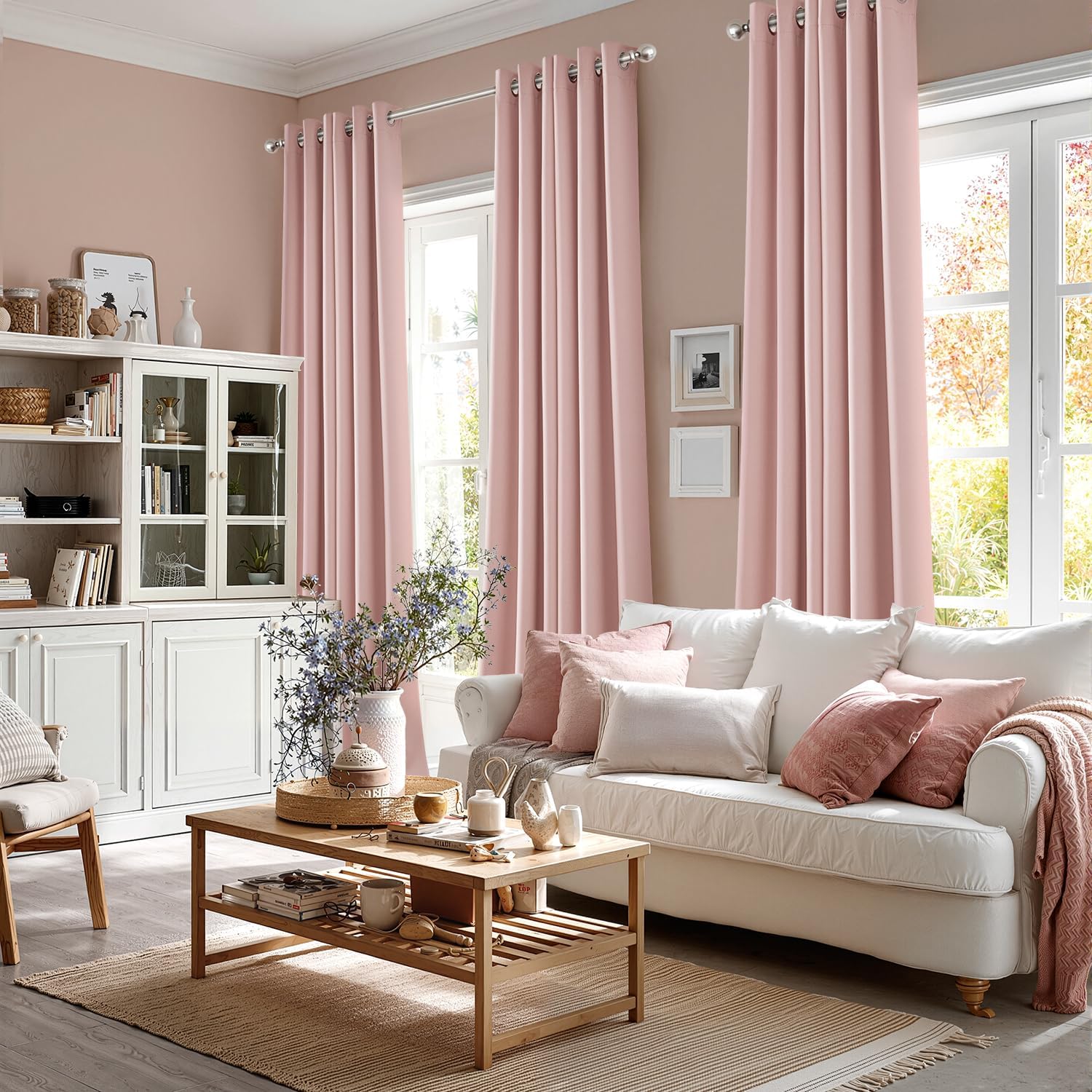 MIULEE Blackout Curtains for Girls' Bedroom - Thermal Insulated Room Darkening Drapes | 84 Inches Long, 2 Panels