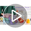 Bento Snack Containers 4-Pack - 4-Compartment Meal Prep in Green, Blue, Purple