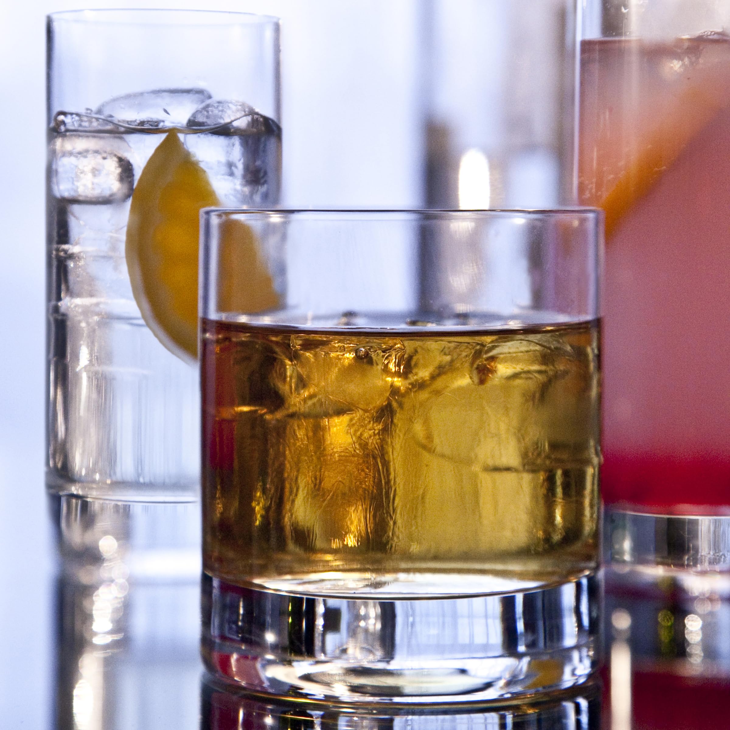 Luigi Bormioli Classico Double Old-Fashioned Glasses - Set of 4, 13.5 Oz. Multipurpose Tumblers for Whiskey, Cocktails - Made in Italy with SON.hyx Lead-Free Durable Crystal - Dishwasher Safe