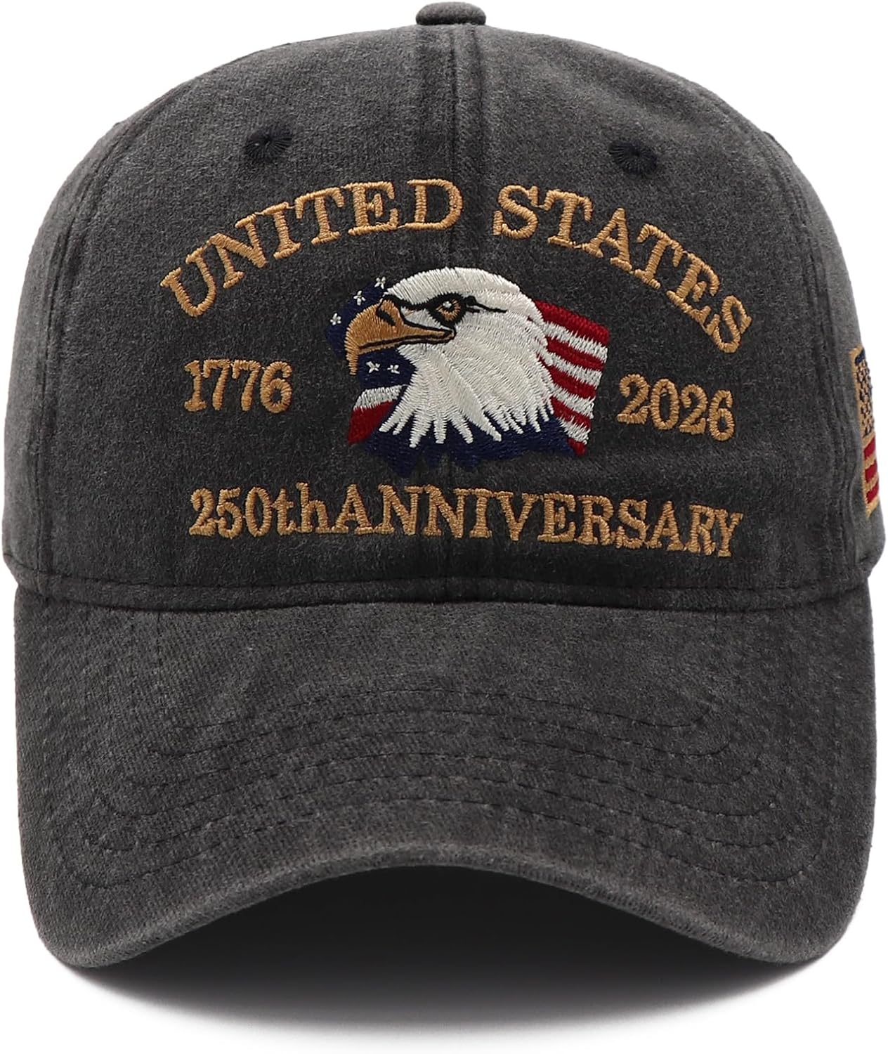 USA 250th Anniversary Hat - Patriotic Baseball Cap with Embroidered Eagles | Unisex Design