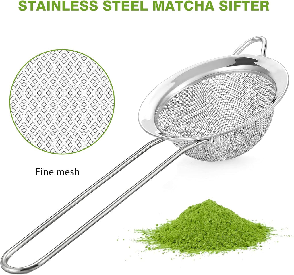 Matcha Whisk Set - Premium Ceremonial Grade Matcha Kit with Bamboo Whisk, Bowl, Scoop & Sifter