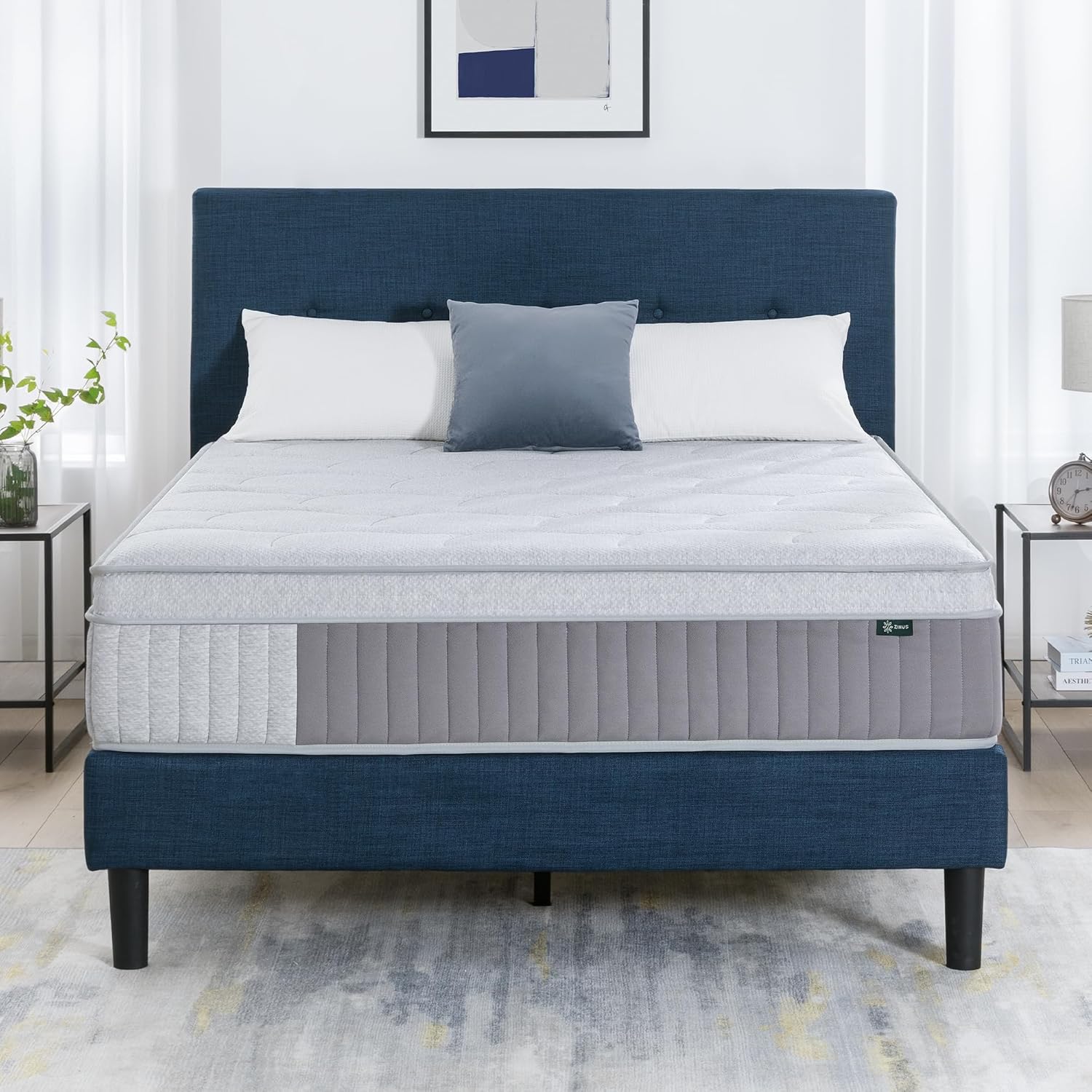Zinus Cool Support Queen Hybrid Mattress - Cooling Gel Memory Foam & Heavy-Duty Coils for Soothing Pressure Relief