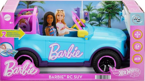 Hot Wheels Barbie RC SUV - Holds 2 Barbie Dolls & Accessories | Customizable Stickers Included