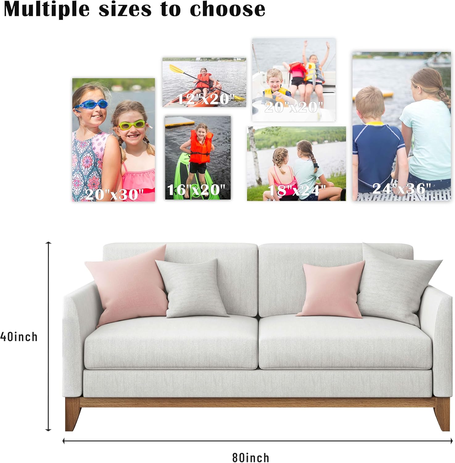 ZXDZSM Custom Canvas Prints - Personalized Wall Art | Upload Your Image, Unframed, 36” x 48”
